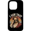 Funny Christian Tee Retro Apparel Co. Custodia per iPhone 15 Pro Jesus I Saw That Funny Christian Retro Occhiali da sole