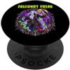 Halloween Glam Retro Vintage Comics Pop Falconeria Freak Falconer Fantasma Vampiro Spettrale Orrore Spaventoso PopSockets PopGrip Adesivo