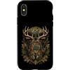 Funny Hunting Back To School Deer Huntin Custodia per iPhone X/XS Hunting Back To School - Zaino mimetico per studenti e cacciatori di cervi