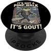 Funny Medical Humor Graphic Apparel Co. Non è una passeggiata da magnaccia, è un divertente bastone da passeggio a forma di rana per la gotta PopSockets PopGrip Adesivo