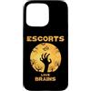 Halloween Escort Tees Custodia per iPhone 15 Pro Max Escort Love Brains Halloween