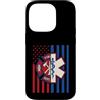 Fire Paramedic Gifts Custodia per iPhone 14 Pro Vigile del fuoco, paramedico, SME, bandiera americana
