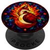 Cosmic Wildlife Magic Designs Arte geometrica della luna crescente della volpe mistica PopSockets PopGrip Adesivo