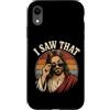 Funny Christian Tee Retro Apparel Co. Custodia per iPhone XR Jesus I Saw That Funny Christian Retro Occhiali da sole
