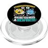 SCIENCE EDUCATION SMART NERD STEM HUMOR Penso di aver perso la mia orbita bisogno di un nuovo percorso divertente chimica fisica PopSockets PopGrip per MagSafe