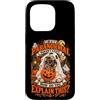 Nomad Tides & Pines Spooky Pet Custodia per iPhone 15 Pro Ghost Pug Paranormale Divertente Halloween Autunno Estetica