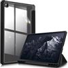 Fintie Custodia ibrida sottile per Samsung Galaxy Tab S6 Lite 10,4" 2024/2022/2020, con supporto per S Pen, antiurto e guscio posteriore trasparente, nero