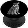Border Collie Cane Da Pastore Farfalla Border Collie Farfalla Disegno A Tratto PopSockets PopGrip Adesivo