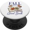 Autumn Reading Club Fall Reading Good Book Autumn Reader Fall Season PopSockets PopGrip Adesivo