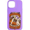 Nomad Tides & Pines Spooky Pet Custodia per iPhone 15 Ghost Pug Paranormale Divertente Halloween Autunno Estetica