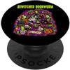 Halloween Glam Retro Vintage Comics Pop Lettore di libri da strega che leggono spaventose ragazze spaventose PopSockets PopGrip Adesivo