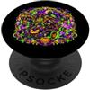Halloween Glam Retro Vintage Comics Pop Autista di auto da corsa Goblin Spettrale Spaventoso Orrore Infestato PopSockets PopGrip Adesivo