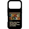 Vintage Teacher Gifts Custodia per iPhone 17 Pro Vintage Insegnante Definizione Divertente Educatore