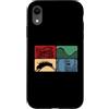 Roller Coaster Fan Gifts Custodia per iPhone XR Collage vintage del parco a tema amante delle montagne russe