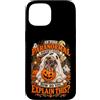 Nomad Tides & Pines Spooky Pet Custodia per iPhone 15 Ghost Pug Paranormale Divertente Halloween Autunno Estetica