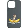 namo-Tee Custodia per iPhone 15 Pro Max Topo Stand Up Paddling su banana - Divertente motivo animale