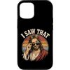 Funny Christian Tee Retro Apparel Co. Custodia per iPhone 12/12 Pro Jesus I Saw That Funny Christian Retro Occhiali da sole