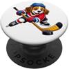 Beagle Hockey Sports Dog Cartoon Carino Beagle Giocatore di Hockey su ghiaccio Cartoon Dog Design PopSockets PopGrip Adesivo
