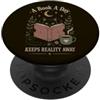 Bookish Reader | Vintage Aesthetic Book Prenota Amante Cat Lettura Caffè Citazione PopSockets PopGrip Adesivo