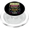 Electrical Worker Electronic Check Elect Lineman risolve il fusibile di alimentazione e l'ingegnere elettrico dell'elettricità PopSockets PopGrip per MagSafe