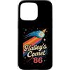 Retro 80s Science Lover Halley's Comet T Custodia per iPhone 15 Pro Max Halley's Comet 1986 Retro Space Lover Design