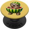 Sloth Watermelon Summer Cartoon Simpatico bradipo anguria Summer Cartoon Animal Design PopSockets PopGrip Adesivo