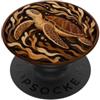 Nautical Coastal Reptile Wildlife Design Tartaruga Marina Mosaico Oceano Viaggio PopSockets PopGrip Adesivo