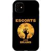 Halloween Escort Tees Custodia per iPhone 11 Escort Love Brains Halloween