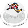 Beagle Hockey Sports Dog Cartoon Carino Beagle Giocatore di Hockey su ghiaccio Cartoon Dog Design PopSockets PopGrip per MagSafe