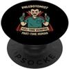 Dark Humor Vein Nurse Halloween Sarcasm Laboratorio di sangue di estrazione del sangue divertente flebotomista vampiro gioco di parole PopSockets PopGrip Adesivo