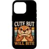 Otter Wildlife Animal Humor Cute Custodia per iPhone 16 Pro Lontra Carino Ma Morderà Umorismo Fauna Selvatica
