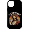 Funny Christian Tee Retro Apparel Co. Custodia per iPhone 14 Plus Jesus I Saw That Funny Christian Retro Occhiali da sole