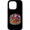 Halloween Glam Retro Vintage Comics Pop Custodia per iPhone 15 Pro Bassotto Devil Horns Doxie Dog Ghosts Spettrale Spaventoso Horror