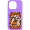 Nomad Tides & Pines Spooky Pet Custodia per iPhone 15 Pro Ghost Pug Paranormale Divertente Halloween Autunno Estetica