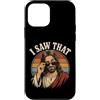 Funny Christian Tee Retro Apparel Co. Custodia per iPhone 12 mini Jesus I Saw That Funny Christian Retro Occhiali da sole