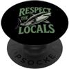 Shark Ocean Lover Gifts Rispetta l'umorismo costiero dell'oceano dello squalo locale PopSockets PopGrip Adesivo