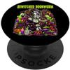 Halloween Glam Retro Vintage Comics Pop Bewitched Bookworm Lettore di libri che legge spettrale spaventoso donne PopSockets PopGrip Adesivo