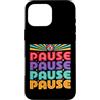 MaPaNoLi Design Custodia per iPhone 16 Pro Max Pausa Pausa Retro Disco Ball Dance Party Music Lover