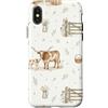 Cozy Countryside Farm Life Design Studio Custodia per iPhone X/XS Longhorn - Stivaletti da mucca Ranch Gate Farmhouse Balle di fieno