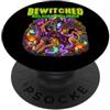 Halloween Glam Retro Vintage Comics Pop Bewtiched Belga Malinois Zombie Undead Ghost Spettrale Spaventoso PopSockets PopGrip Adesivo