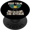 Funny Pickleball Player Athlete Paddle S Mantieni la calma, resta fuori dalla cucina - Divertente Pickleball PopSockets PopGrip Adesivo