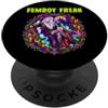 Halloween Glam Retro Vintage Comics Pop Femboy Freak Crossdressing Trans LGBTQ Gay Fantasma Vampiro PopSockets PopGrip Adesivo