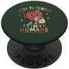 Teacher & Classroom Co. Divertente insegnante Apple torna a scuola aula PopSockets PopGrip Adesivo