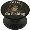 Hunting Lake Weekend Fuori per andare pesca divertente pescatore lago fine settimana PopSockets PopGrip Adesivo
