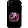 Halloween Glam Retro Vintage Comics Pop Custodia per iPhone 11 Vampire DJ House Trap Club Dance Musica Spettrale Spaventoso Clubbing