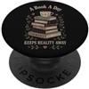Bookish Reader | Vintage Aesthetic Book Un libro al giorno tiene lontana la realtà lettura degli amanti dei libri PopSockets PopGrip Adesivo