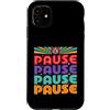 MaPaNoLi Design Custodia per iPhone 11 Pausa Pausa Retro Disco Ball Dance Party Music Lover