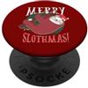 Xmas Holiday Sloth Club Simpatico bradipo natalizio con scritta Merry Slothmas PopSockets PopGrip Adesivo