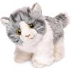 Uni-Toys - Gattino, in piedi (grigio-bianco) - 18 cm (lunghezza) - gatto di peluche - peluche
