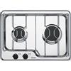 Techimpex Marine Cookers Fornello a Gas 2 Fuochi Techimpex Seafarer2 in Acciaio Inox 18/8 - Fermapentole parafiamma